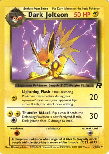 Dark Jolteon #38 Pokemon Team Rocket