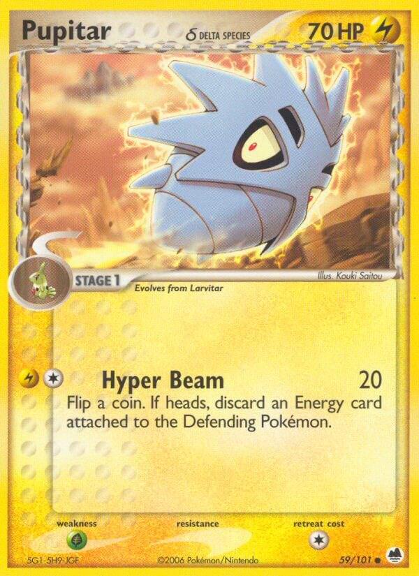 Pupitar #59 Pokemon Dragon Frontiers
