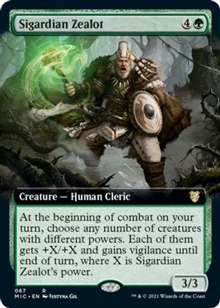 Sigardian Zealot #67 Magic Midnight Hunt Commander