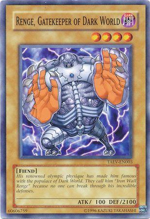 Renge, Gatekeeper of Dark World TAEV-EN003 YuGiOh Tactical Evolution