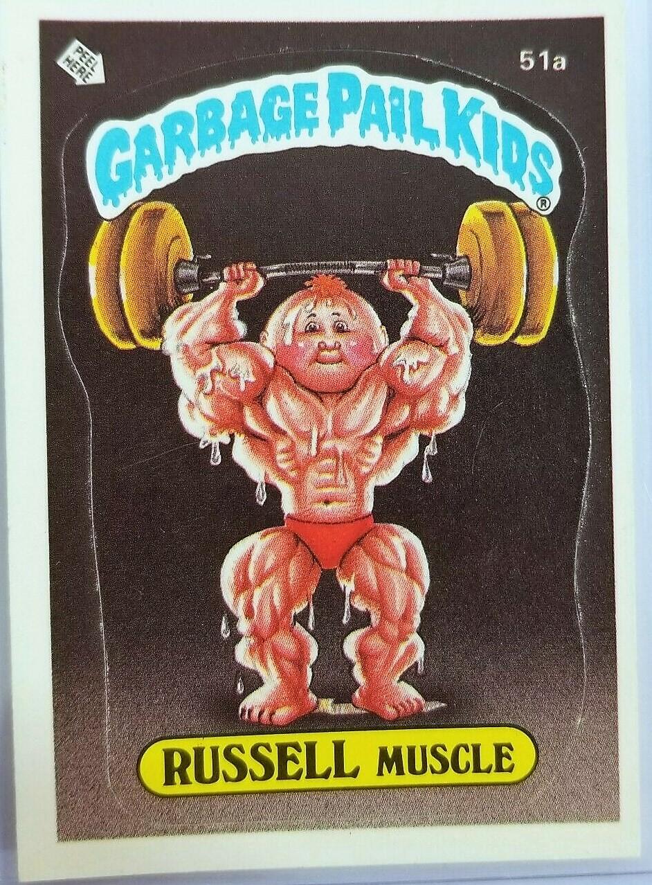 RUSSELL Muscle #51a 1985 Garbage Pail Kids