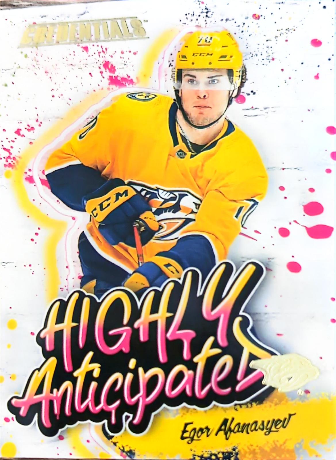 Egor Afanasyev #HA-16 Hockey Cards 2023 Upper Deck Credentials Highly Anticipated