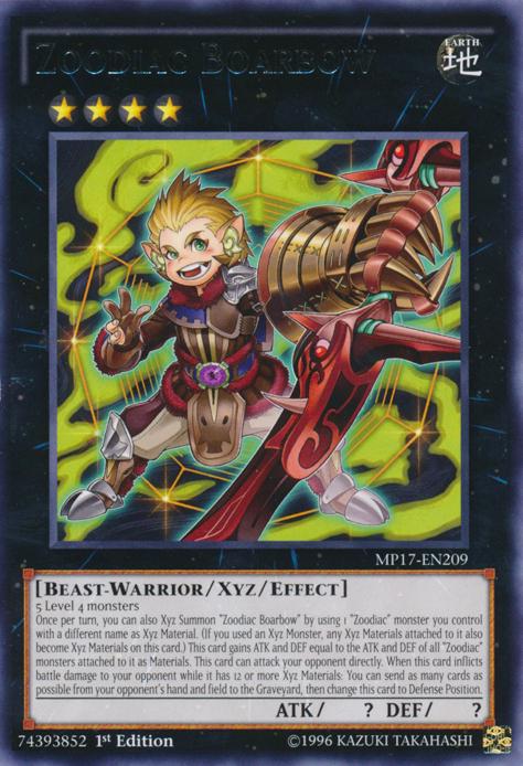 Zoodiac Boarbow MP17-EN209 YuGiOh 2017 Mega-Tin Mega Pack