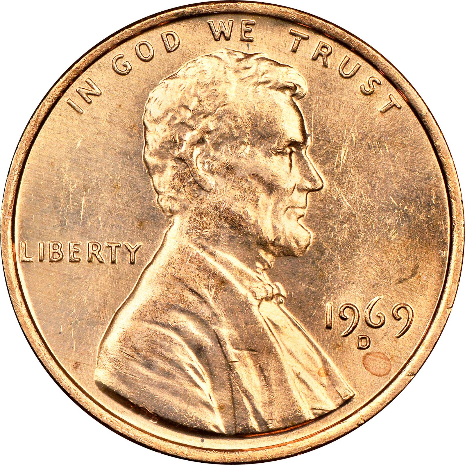 1969 D Coins Lincoln Memorial Penny