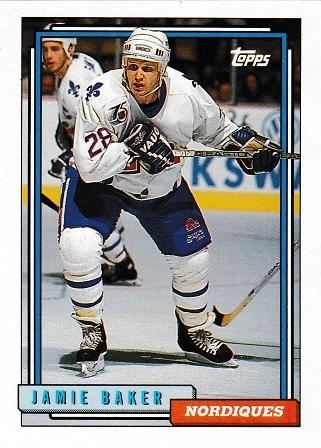 Jamie Baker #506 Hockey Cards 1992 Topps