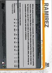 Back Of Card | Yefry Ramirez Baseball Cards 2019 Topps