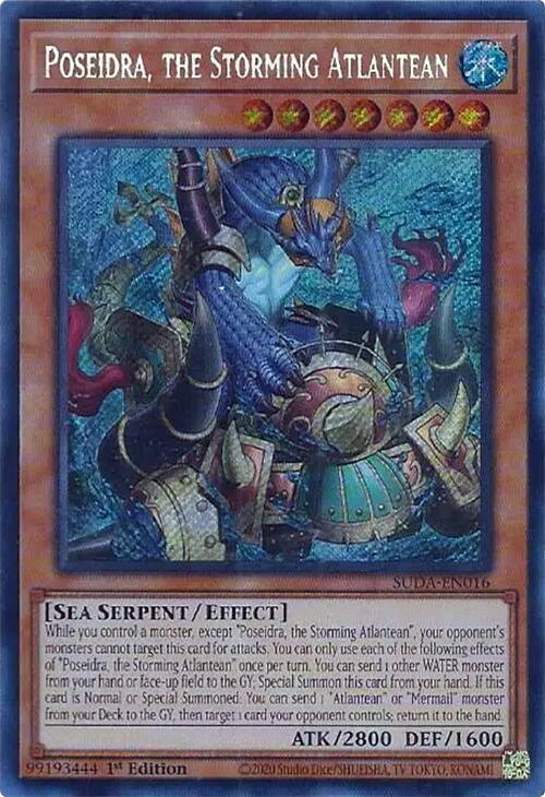 Poseidra, the Storming Atlantean SUDA-EN016 YuGiOh Supreme Darkness