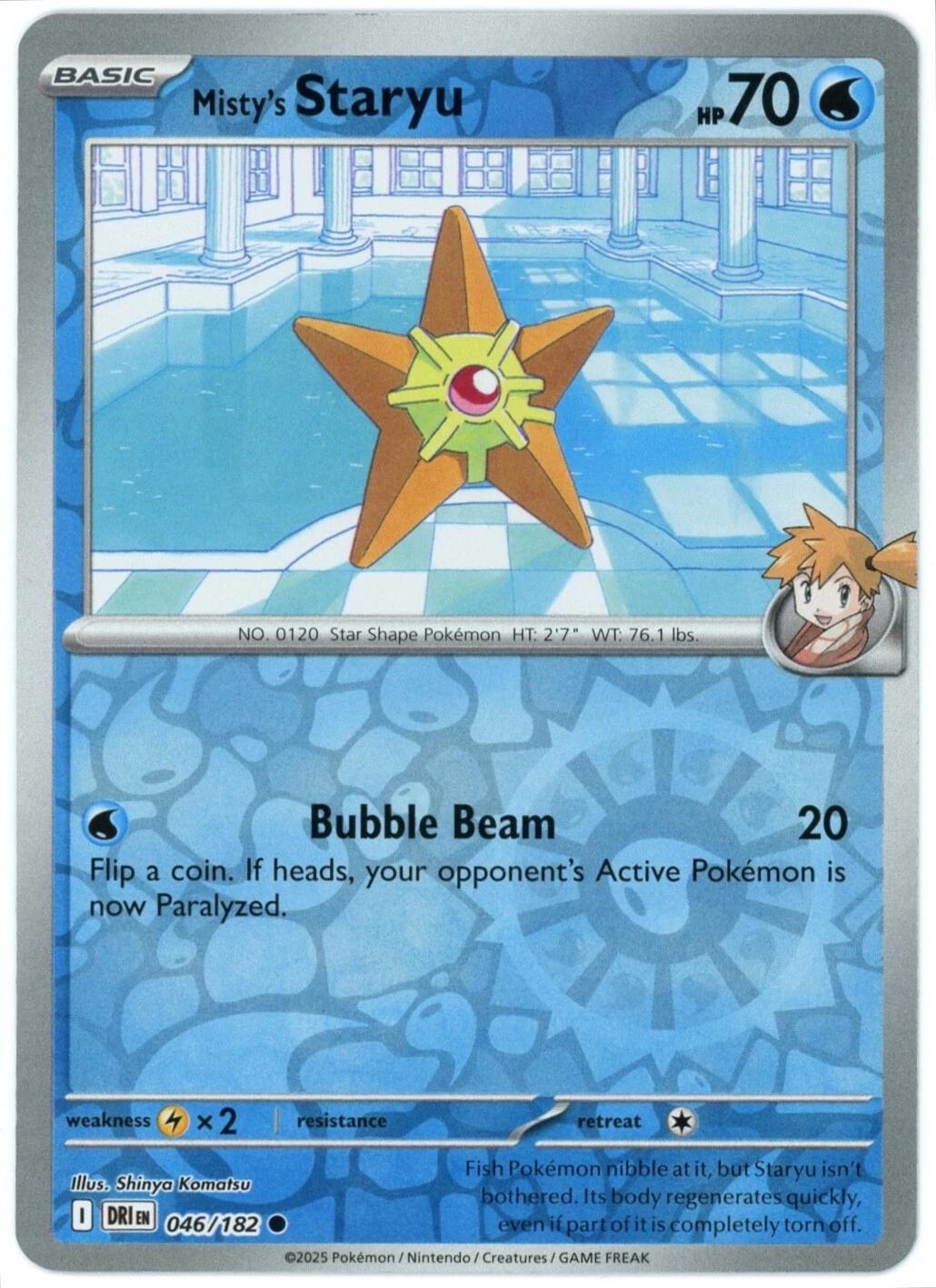 Misty's Staryu [Reverse Holo] #46 Prices | Pokemon Destined Rivals