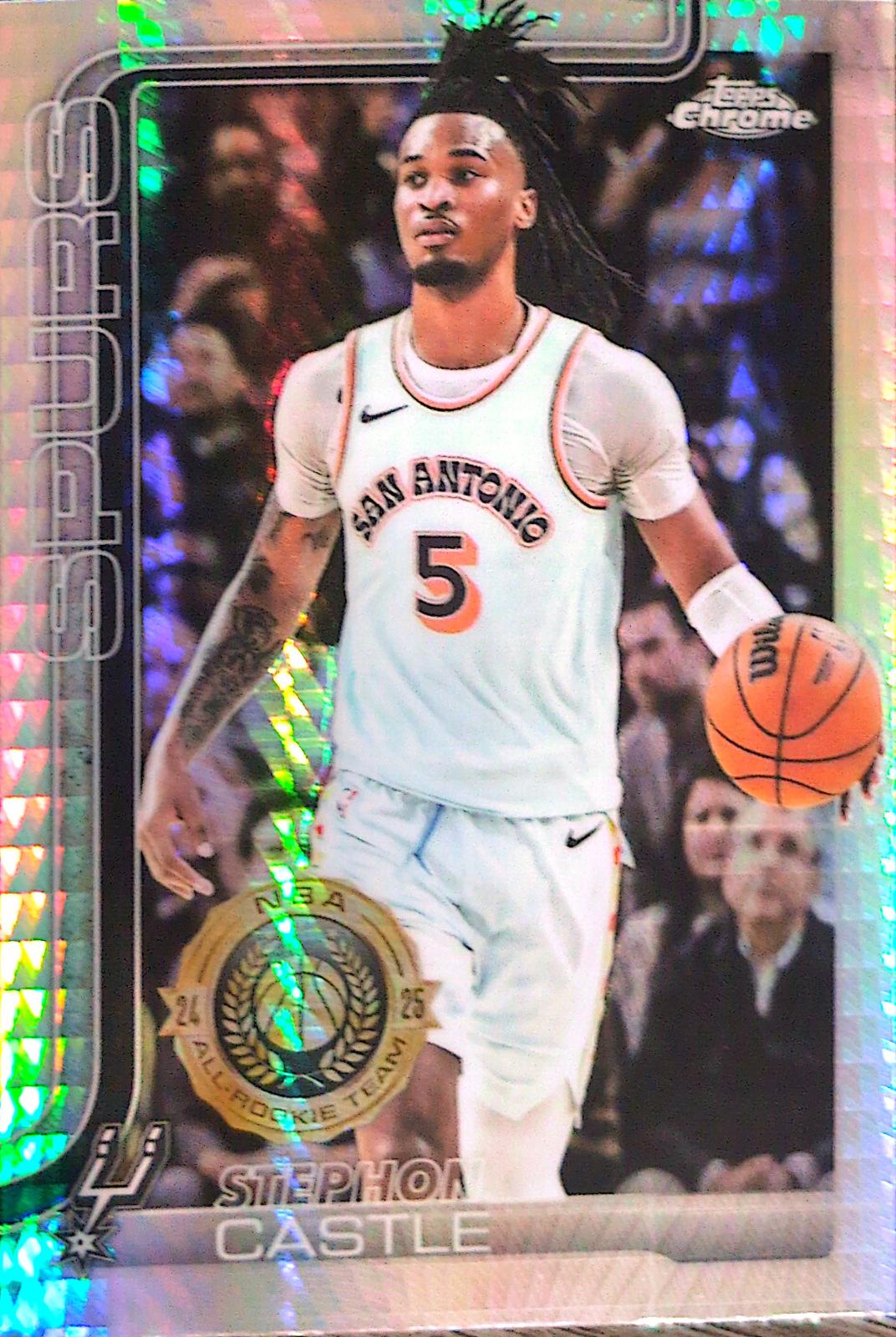 2025 Topps Chrome Stephon Castle [Prism Refractor] #228 card