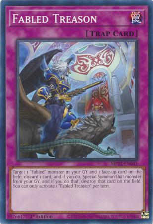 Fabled Treason MP22-EN041 YuGiOh 2022 Tin of the Pharaoh's Gods Mega Pack
