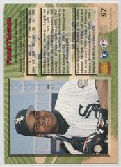 Back Image | Frank Thomas Baseball Cards 1995 Pacific