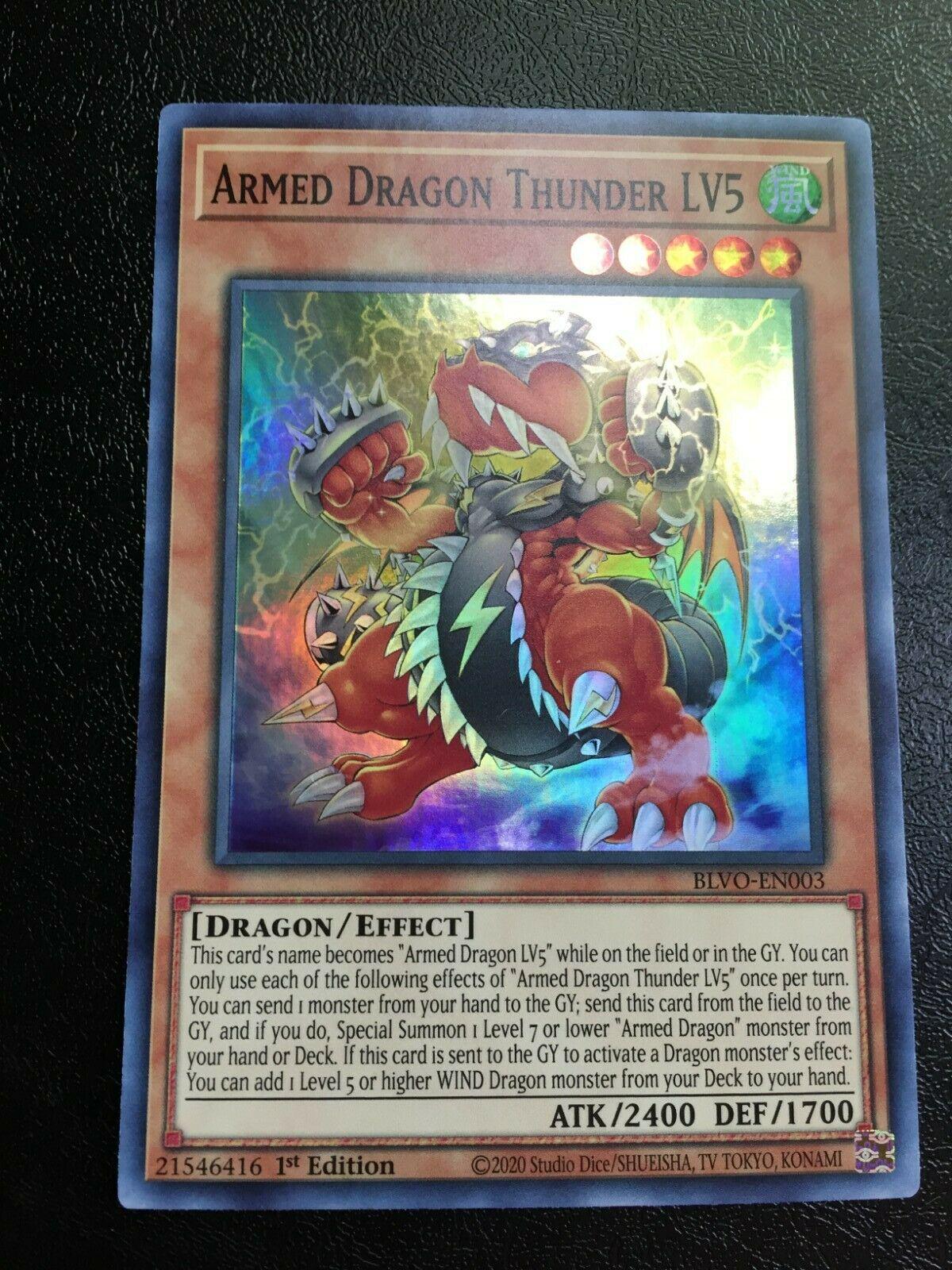 Armed Dragon Thunder LV5 BLVO-EN003 YuGiOh Blazing Vortex