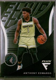 Anthony Edwards #20 Basketball Cards 2020 Panini Flux Fluid