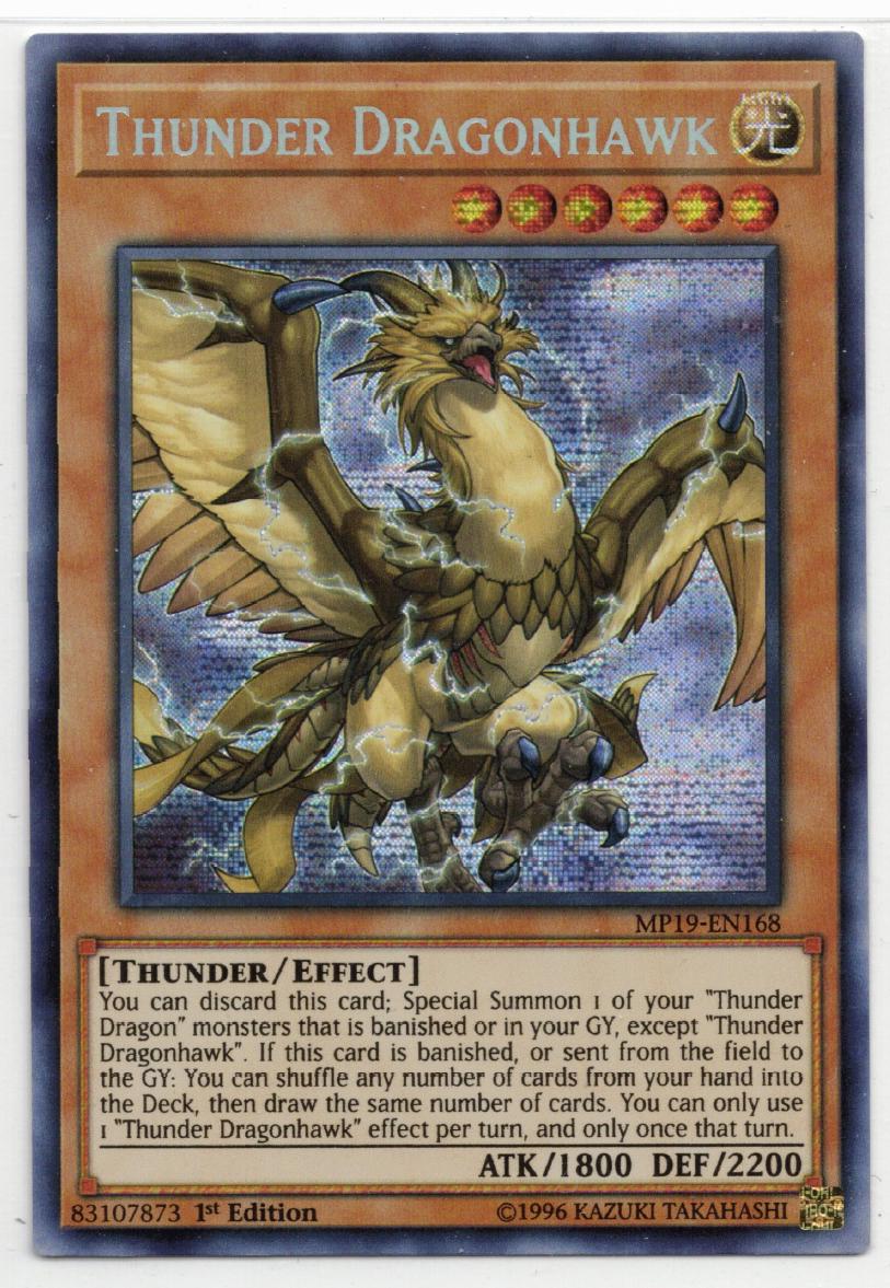 Thunder Dragonhawk MP19-EN168 YuGiOh 2019 Gold Sarcophagus Tin Mega Pack