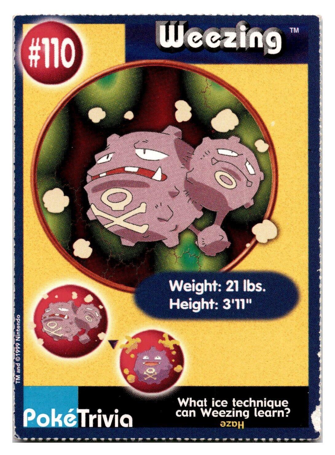 Weezing #110 Pokemon Burger King
