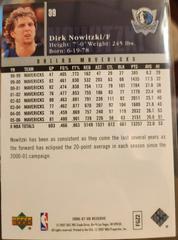 Back Of Card | Dirk Nowitzki Basketball Cards 2006 Upper Deck Reserve