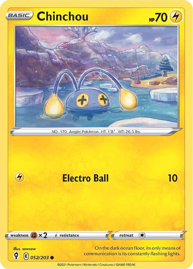 Chinchou #52 Pokemon Evolving Skies