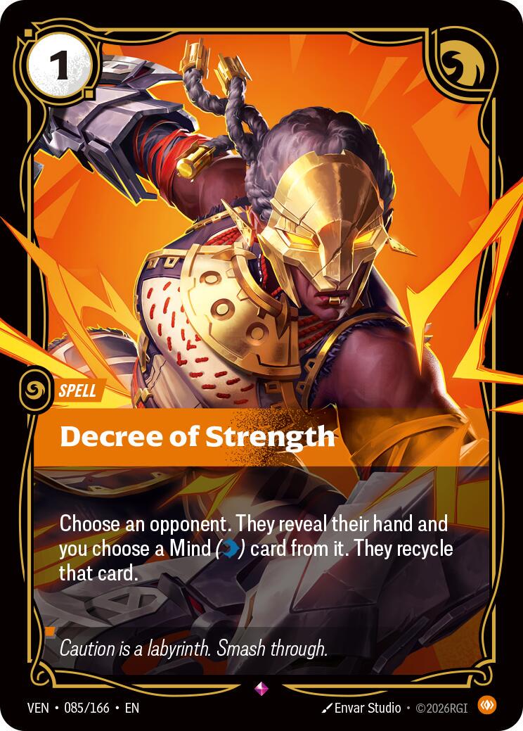 Decree of Strength [Foil] #85 Prices | Riftbound Vendetta