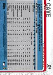 Back Of Card | Jake Cave Baseball Cards 2019 Topps