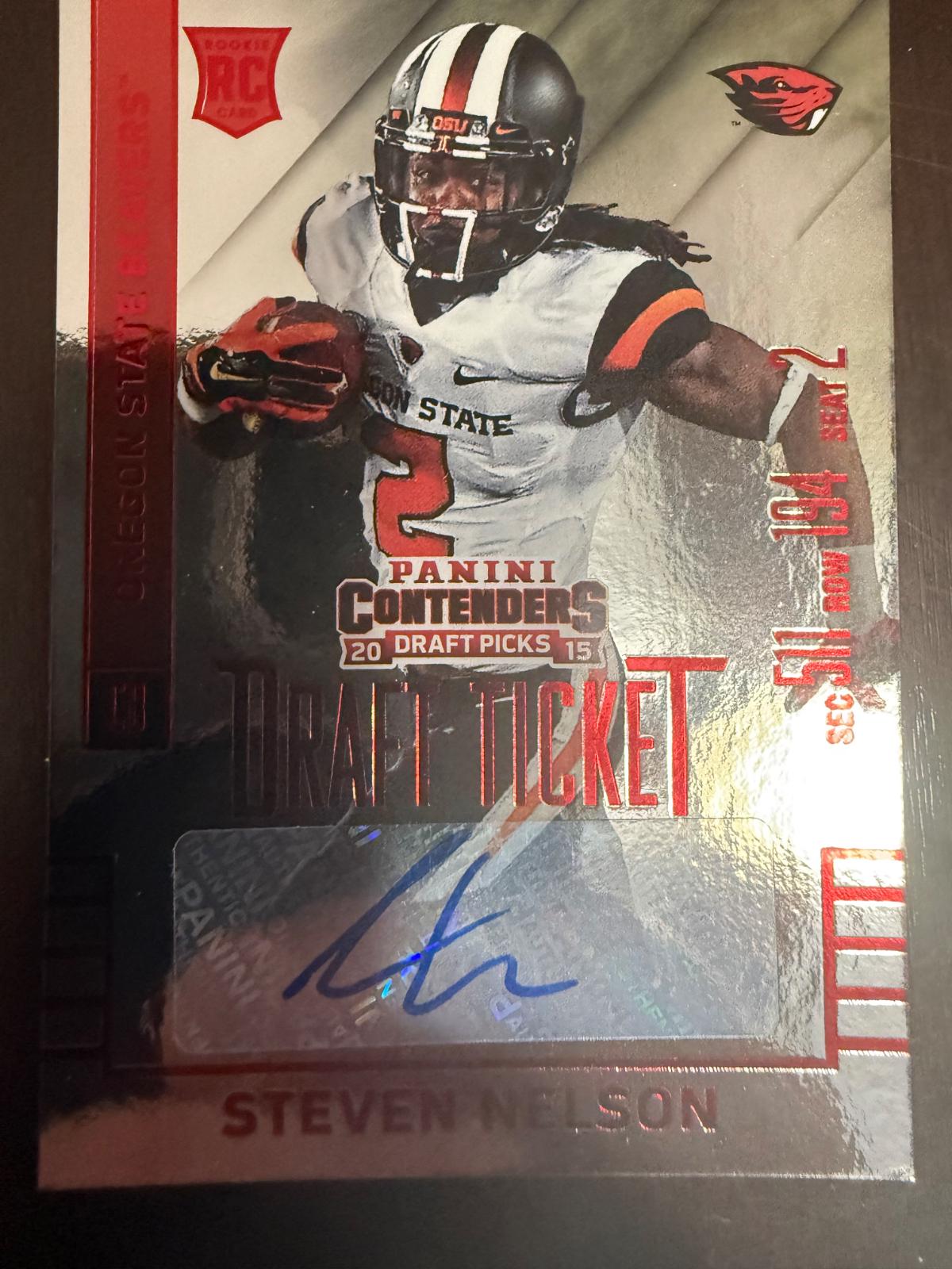 Steven Nelson [Draft Ticket Red Foil Autograph] #258