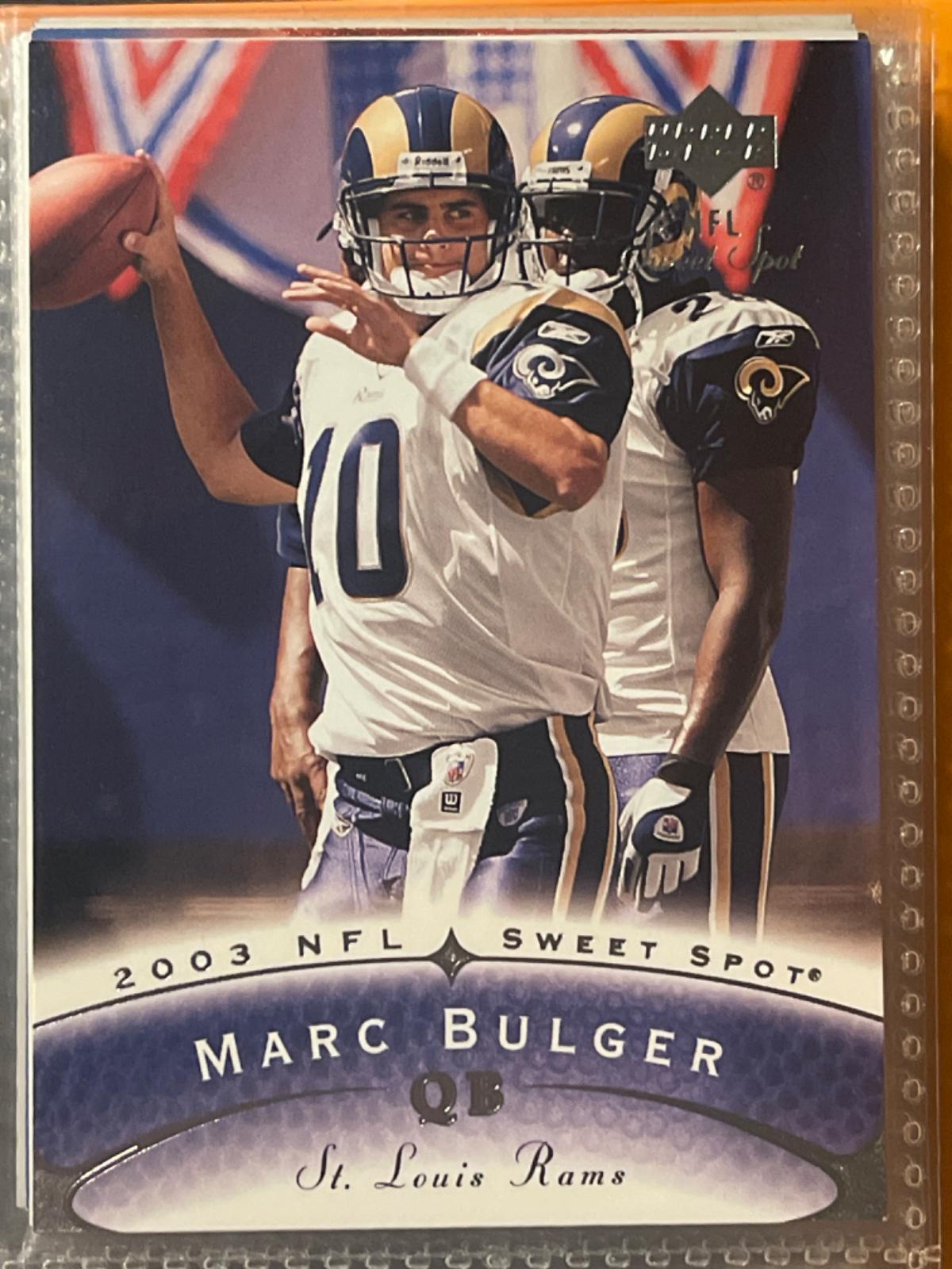 Marc Bulger #30 Football Cards 2003 Upper Deck Sweet Spot