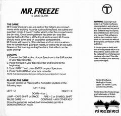 Full Cover Inside | Mr Freeze ZX Spectrum