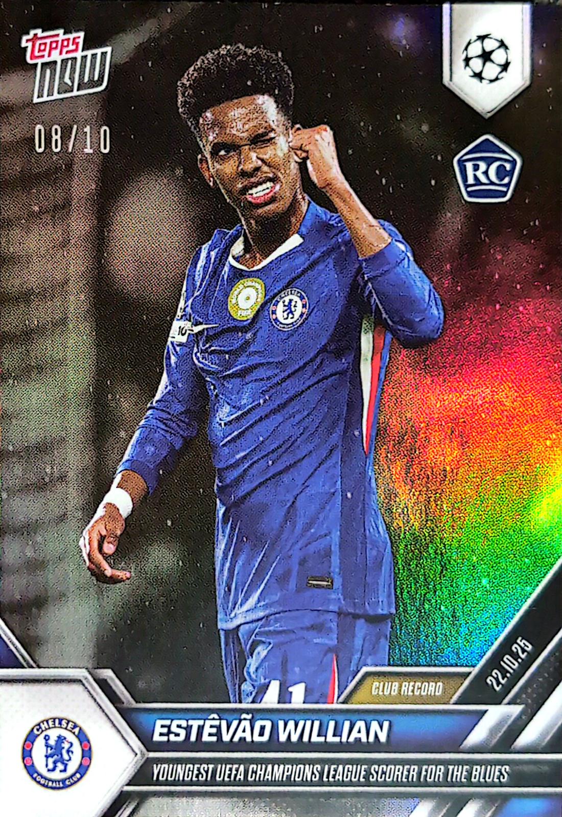 Estevao Willian [Black] #39 Prices | 2025 Topps Now UEFA Champions ...