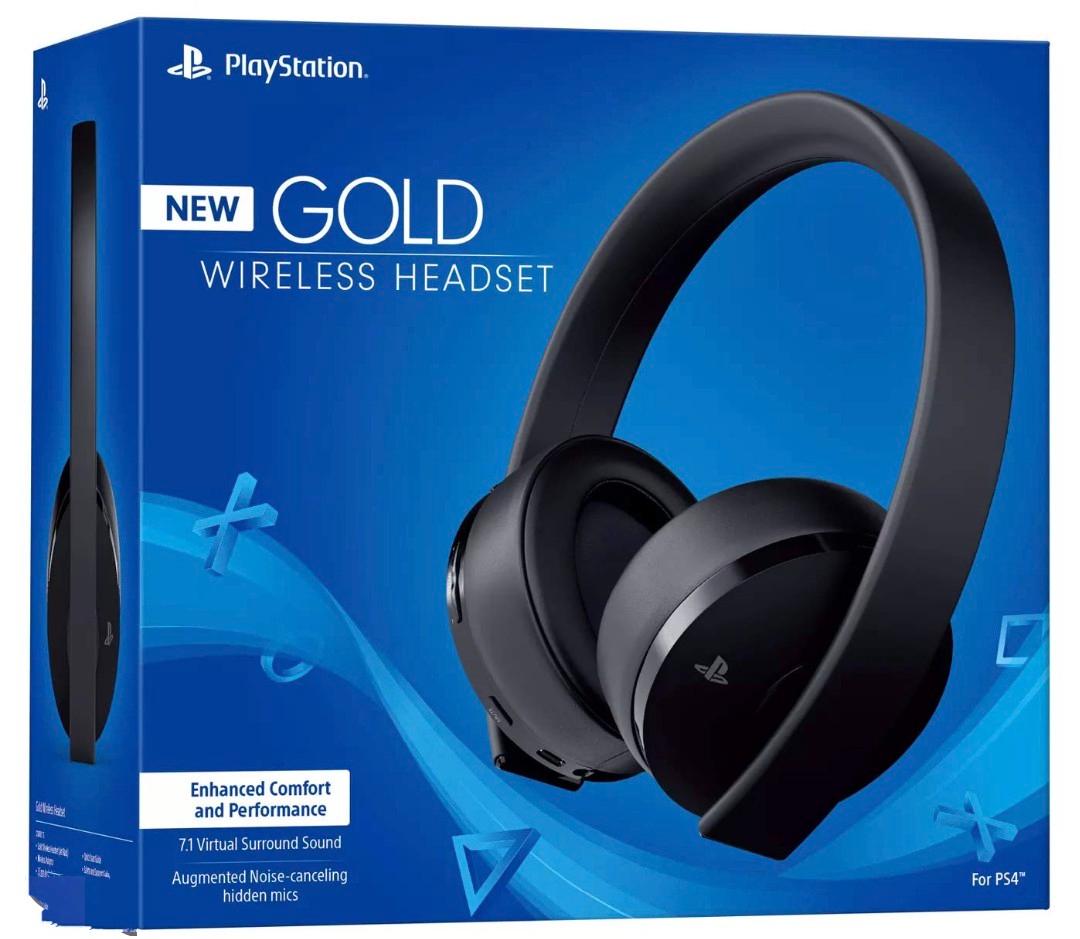 New Gold Wireless Headset Playstation 4