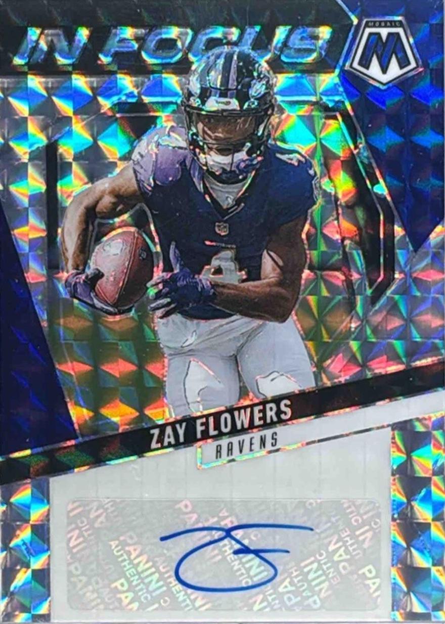 Zay Flowers #7 Prices | 2025 Panini Mosaic In Focus Signature
