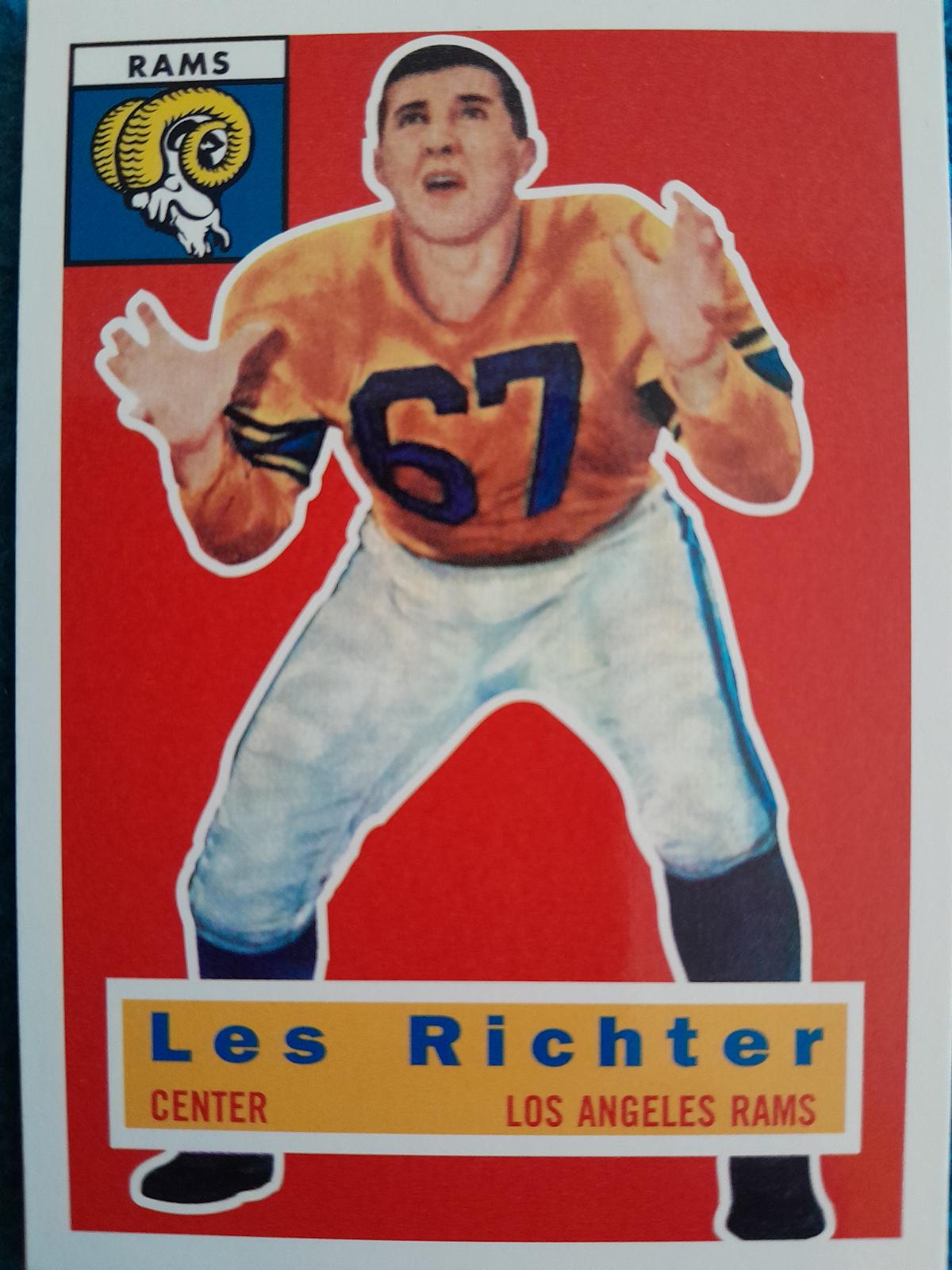 Les Richter #30 1994 Topps Archives 1956 Reprint Football