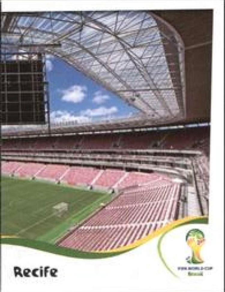 Arena Pernambuco #25 Soccer Cards 2014 Panini World Cup Stickers