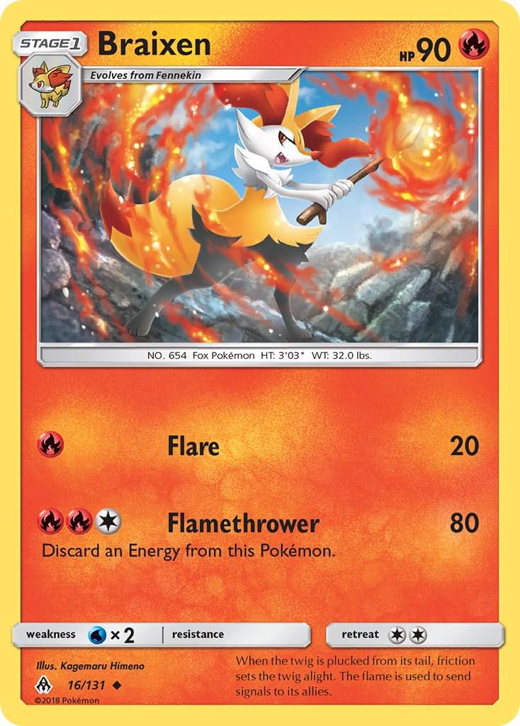 Braixen #16 Pokemon Forbidden Light