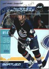 Todd Bertuzzi #NC14 Hockey Cards 2002 Upper Deck Number Crunchers Prices