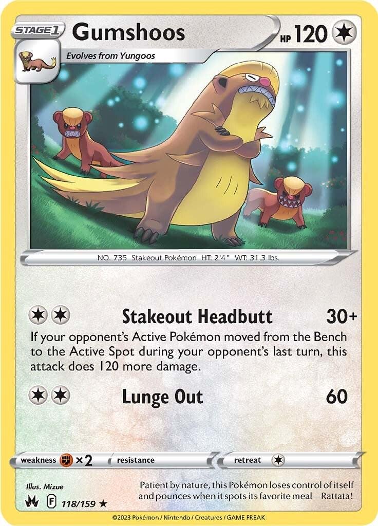 Gumshoos #118 Pokemon Crown Zenith