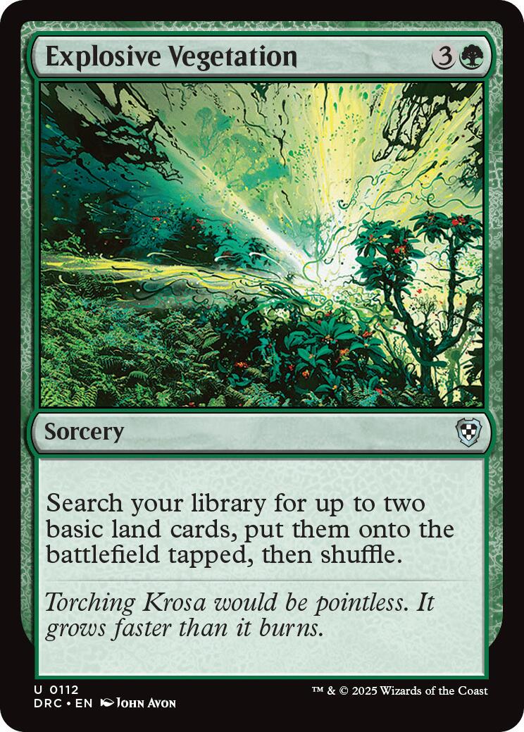 Explosive Vegetation #112 Magic Aetherdrift Commander