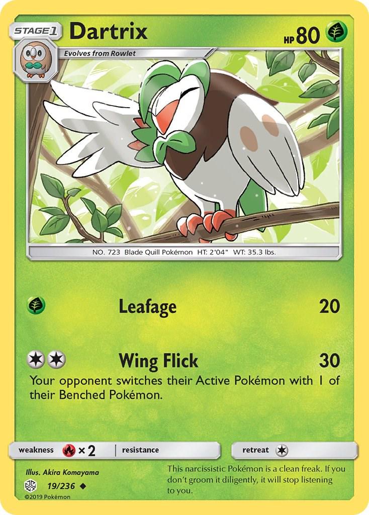 Dartrix #19 Pokemon Cosmic Eclipse