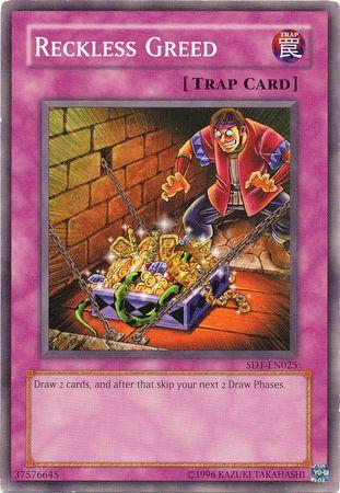 Reckless Greed SD1-EN025 YuGiOh Structure Deck: Dragon's Roar