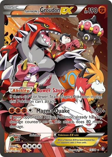 Team Magma's Groudon EX #15 Cover Art