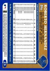 Back Of Card | Roberto Hernandez Baseball Cards 2003 Topps