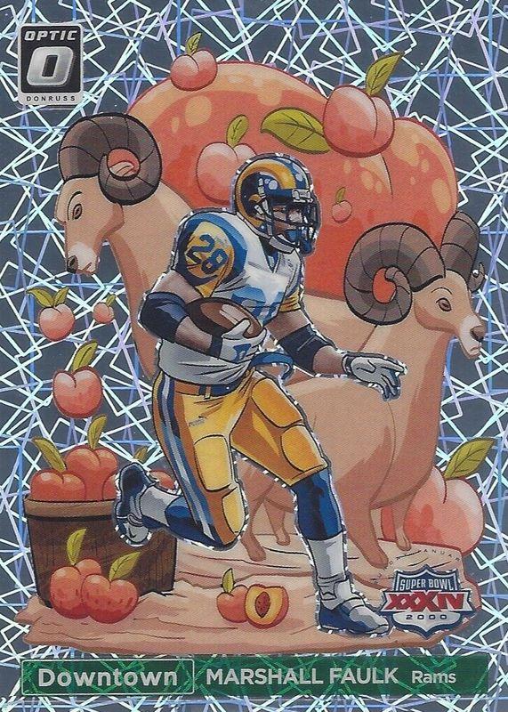 Marshall Faulk #6 Football Cards 2023 Panini Donruss Optic Super Bowl Downtown