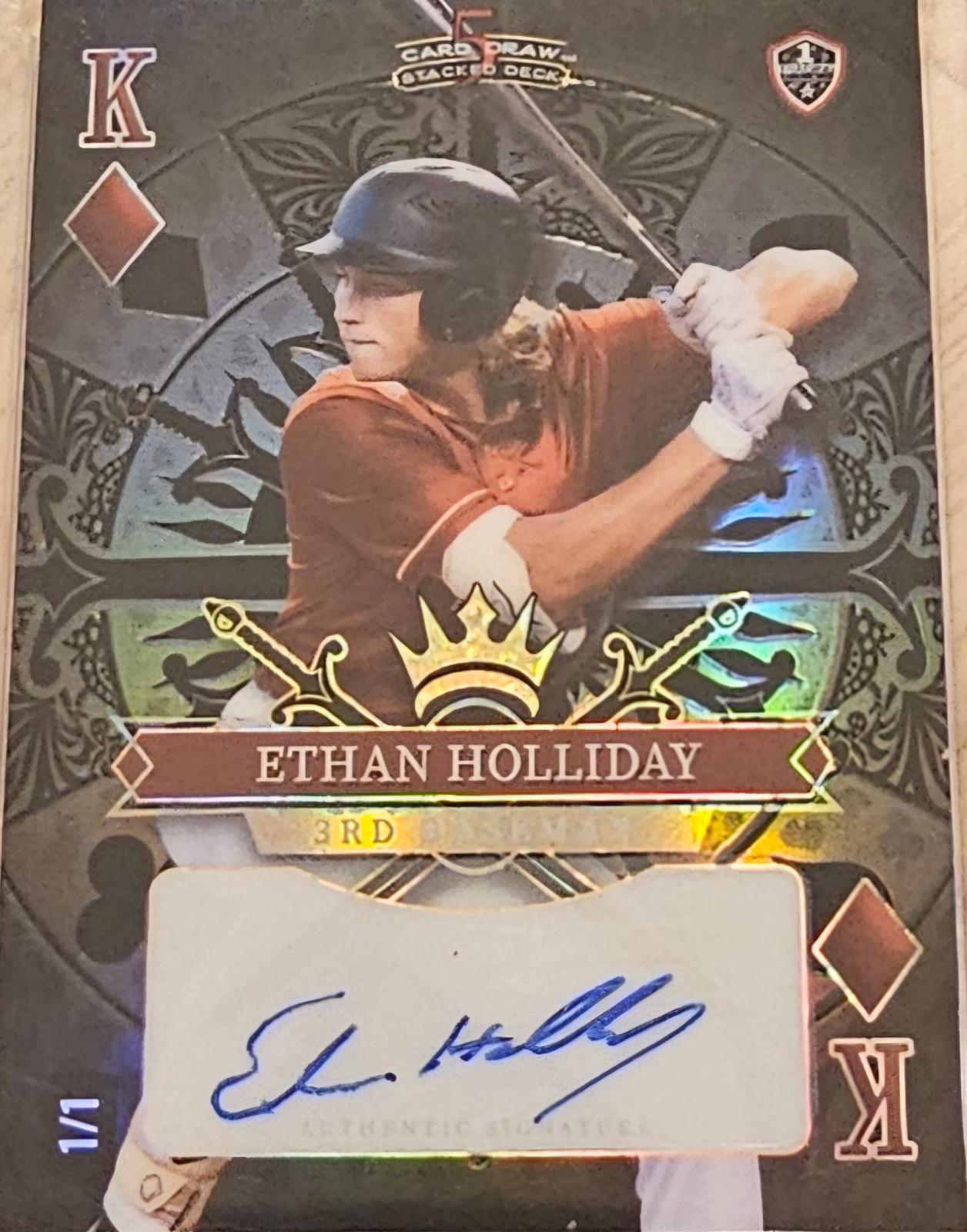 Ethan Holliday #SDHD-EHA 2024 Wild Card 5 Card Draw Stacked Deck Baseball
