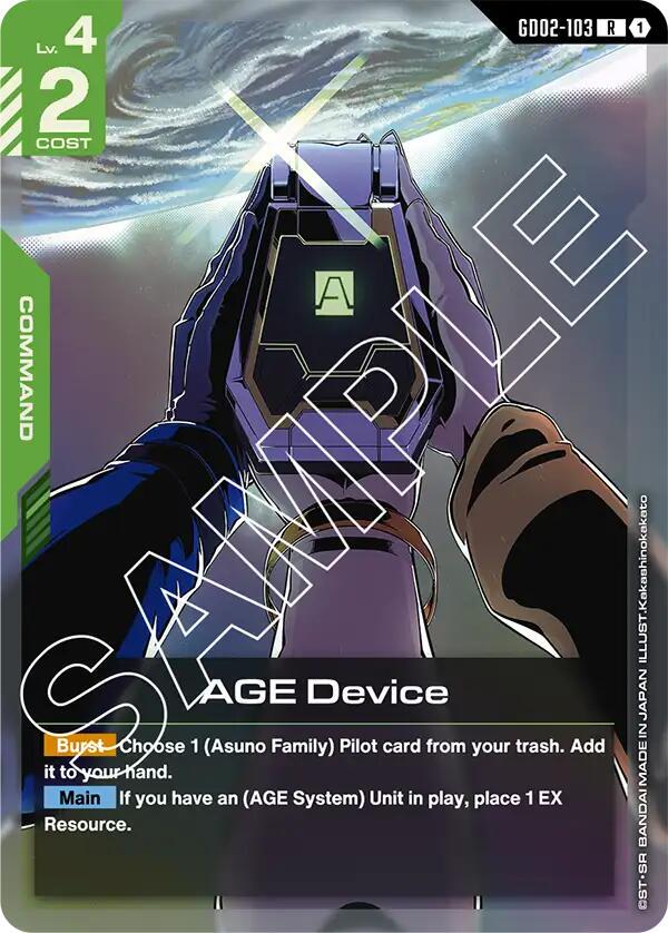 AGE Device [Holo] #GD02-103 Prices | Gundam Dual Impact