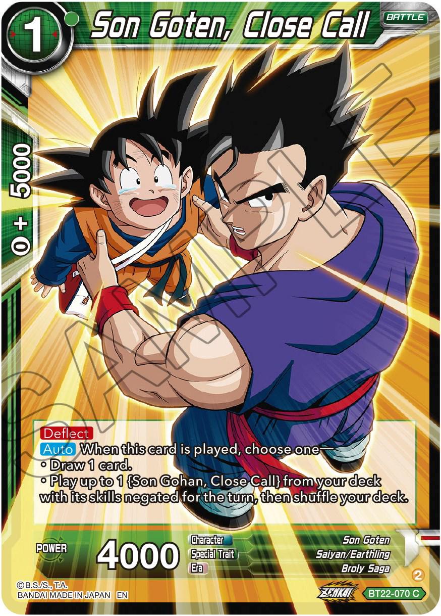 Son Goten, Close Call BT22-070 Dragon Ball Super Critical Blow