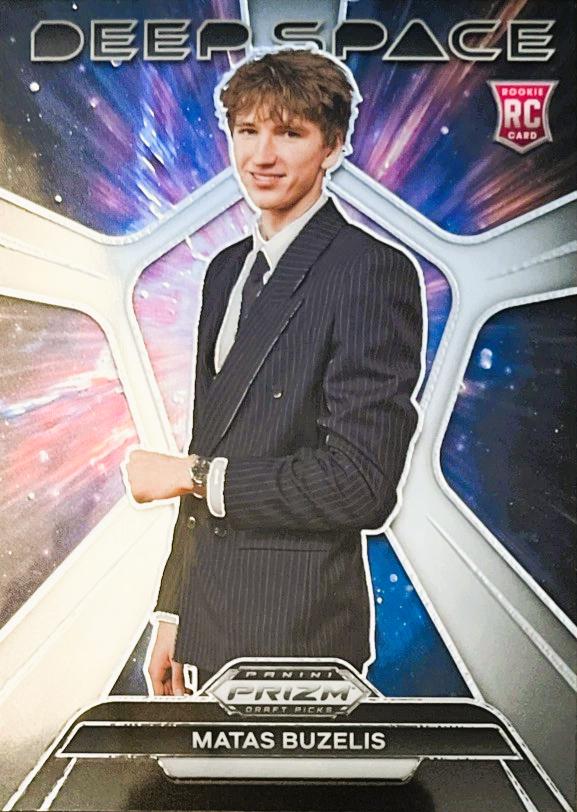 Matas Buzelis #7 Basketball Cards 2024 Prizm Draft Picks Deep Space