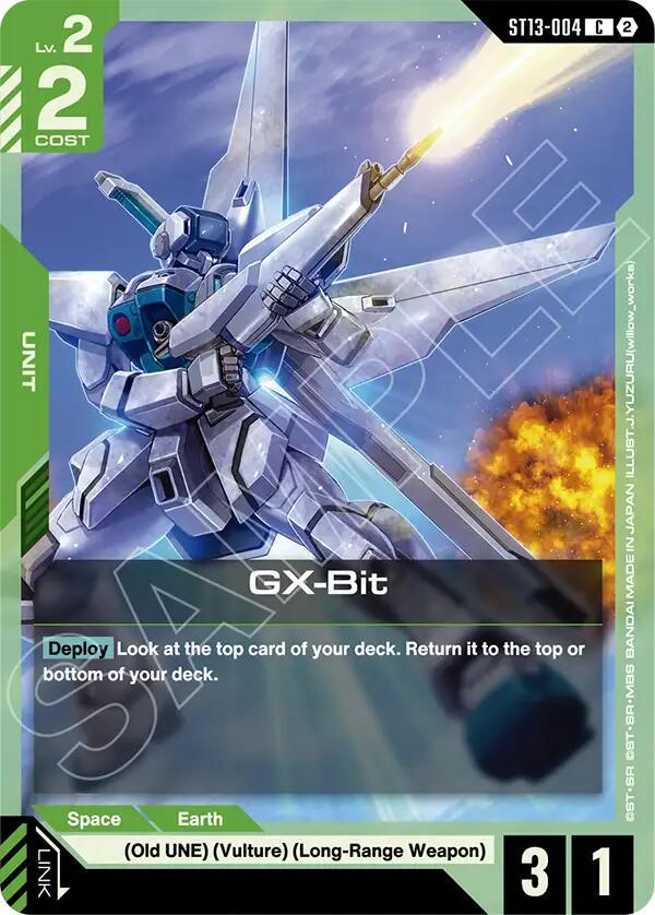 GX-Bit [Holo] #ST13-004 Prices | Gundam Starter Deck 13: Silent