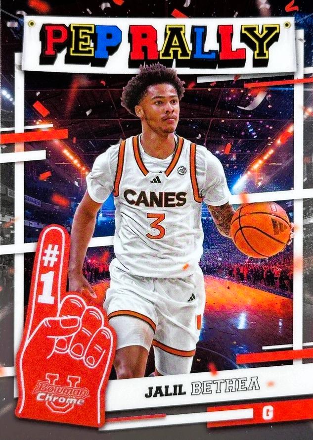 Jalil Bethea #PR-10 Basketball Cards 2024 Bowman Chrome University Pep Rally