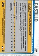 Back Of Card | Diego Castillo Baseball Cards 2019 Topps