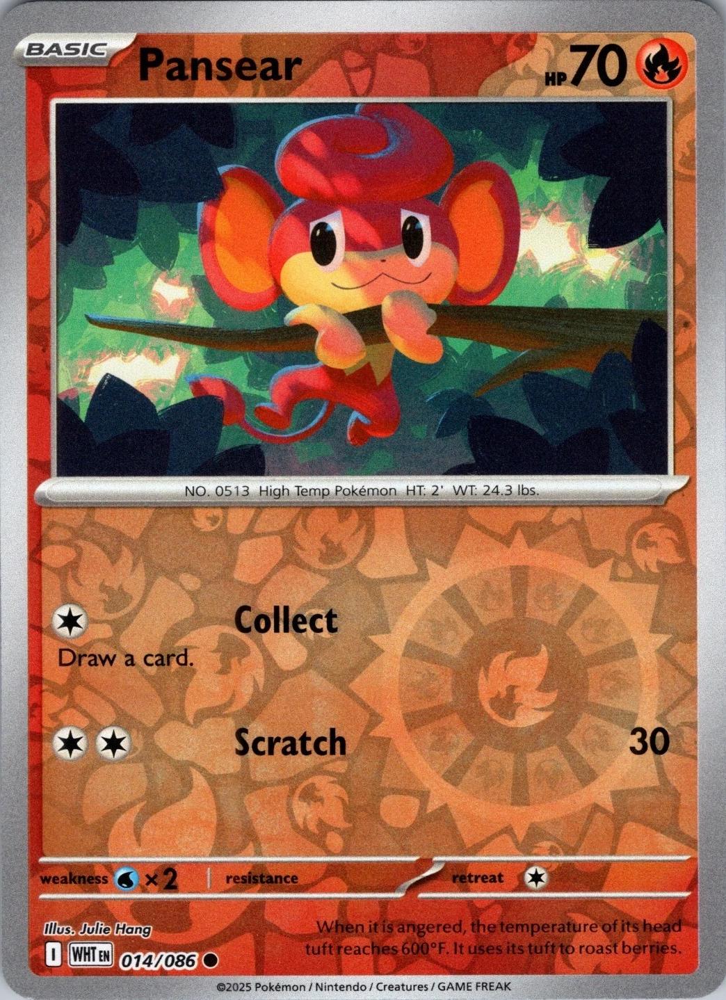 Pansear [Reverse] #14 Prices | Pokemon White Flare | Pokemon Cards
