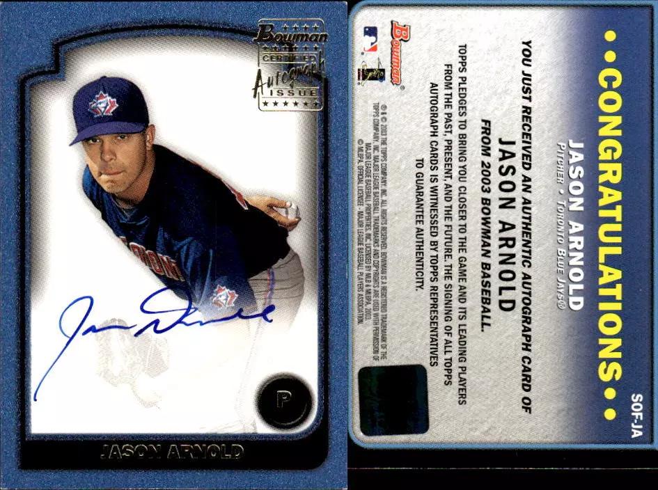 Jason Arnold #SOF-JA Baseball Cards 2003 Bowman Signs of the Future
