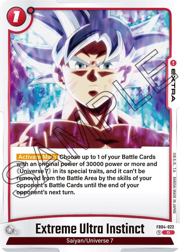 Extreme Ultra Instinct FB04-022 Dragon Ball Fusion World Ultra Limit